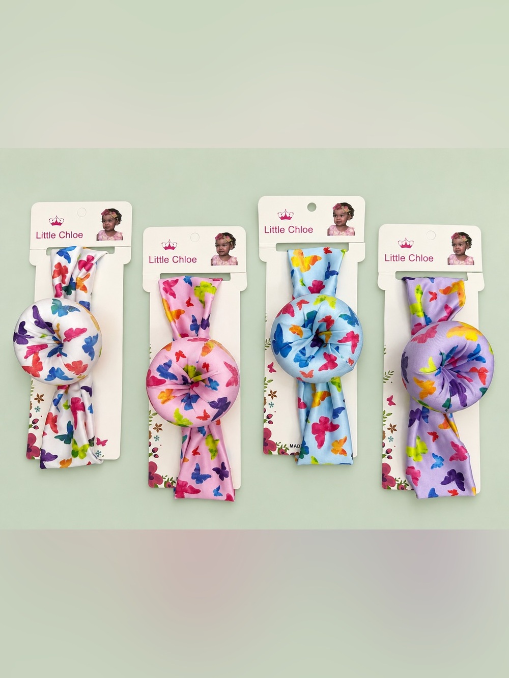Butterfly Baby Headbands | Set of 4 NEW - Picture 4 of 4